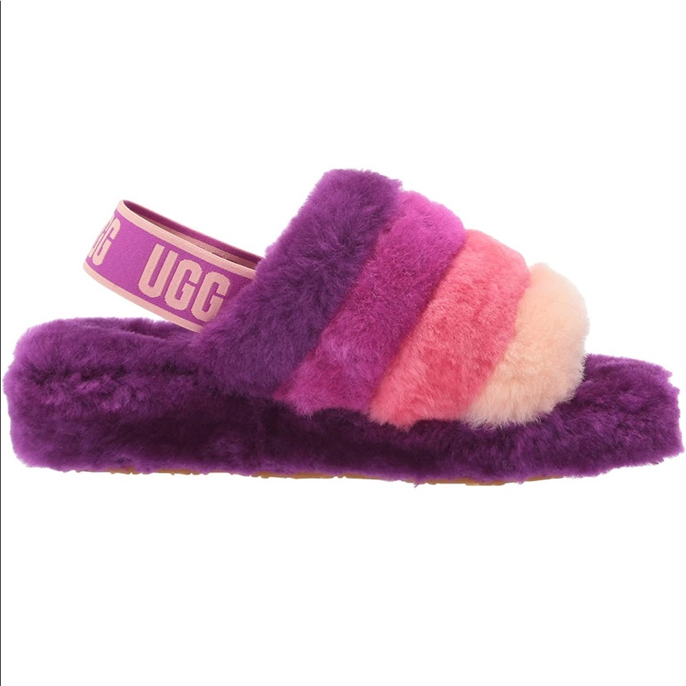 Ugg fluff yeah slippers  berry luscious size 7 new without box